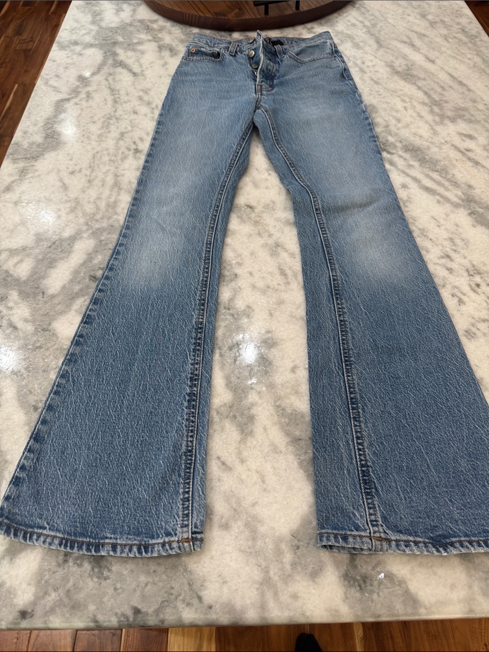 BDG Light Blue Flared Wide-Leg Jeans